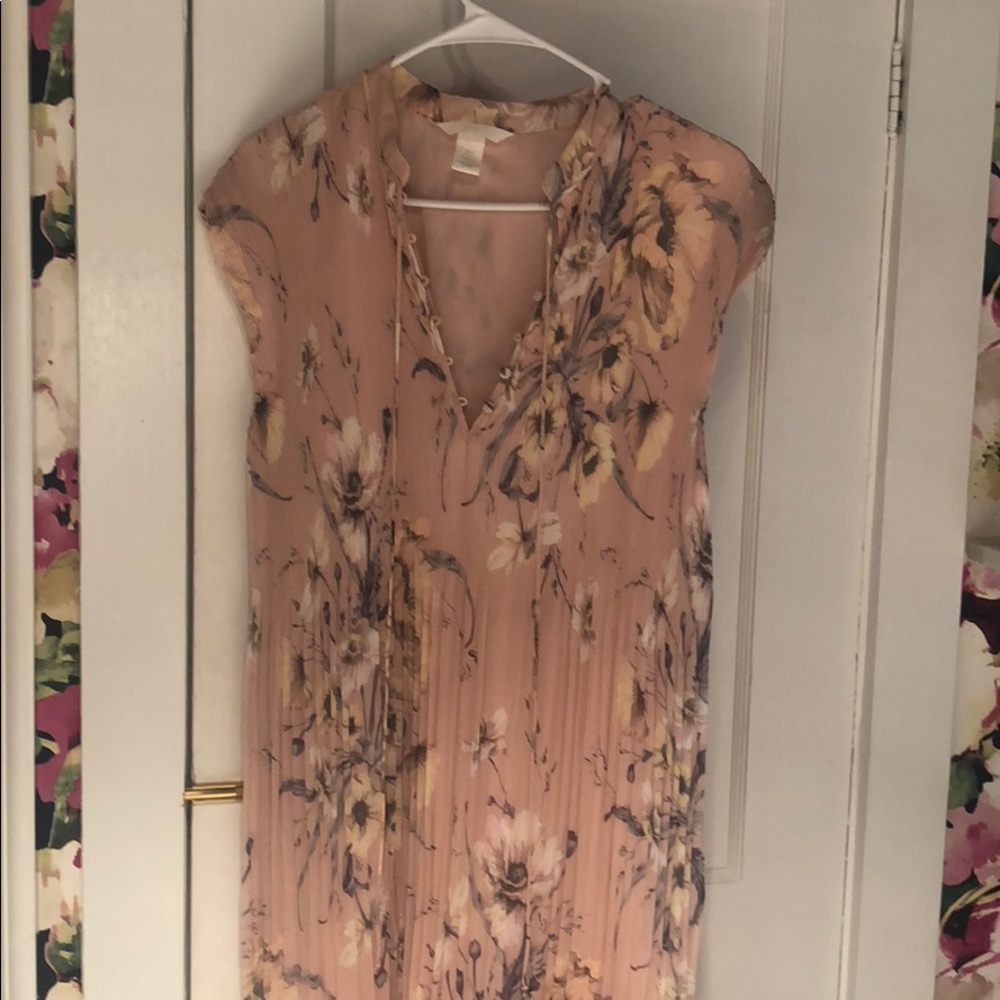 H&M pleated maxi dress